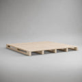 Struttura letto matrimoniale pallet 160 x 200 cm in legno massello di pino naturale, piattaforma bassa rettangolare a doghe